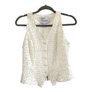 Vintage Pearl Embellished Vest